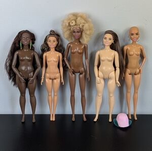 Barbie | Nude Doll Lot, Variety of Body Sizes, Skin Tones, and Hair Types
